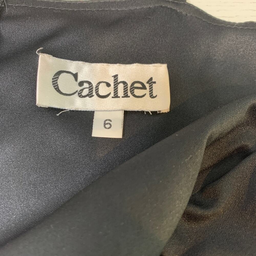 Cachet black high low rhinestones slit like new - Picture 11 of 11